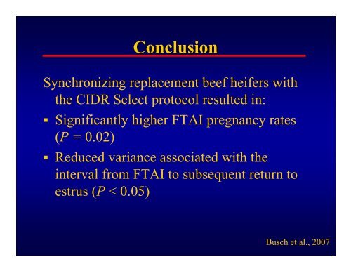 Estrus Synchronization Protocols for Heifers