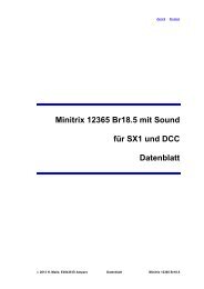 Minitrix 12365 Br18.5 mit Sound für SX1 und DCC Datenblatt