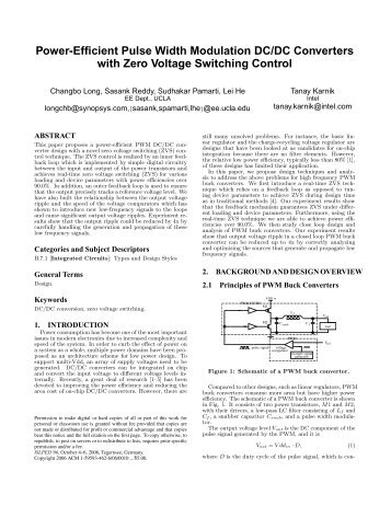 Power-Efficient Pulse Width Modulation DC/DC Converters ... - UCLA