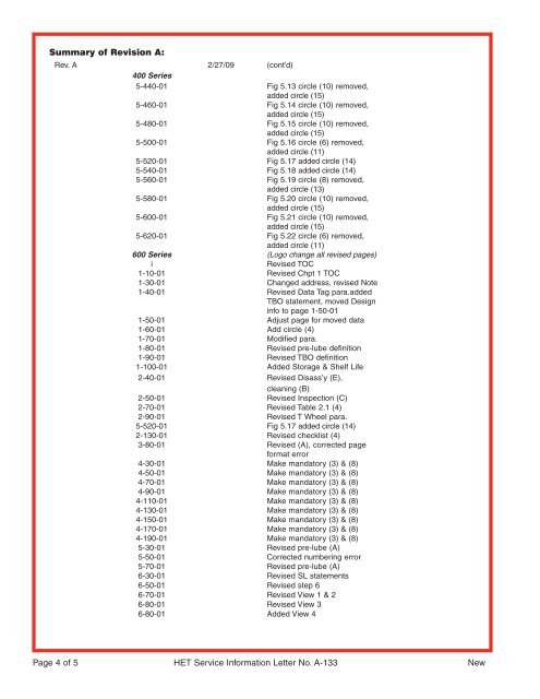 Service Information Letter - Hartzell Engine Technologies