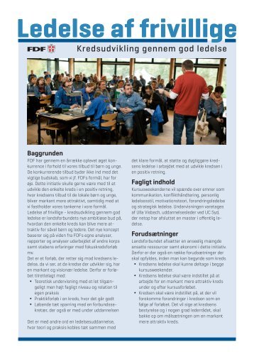 Ledelse af frivillige 2012 - Leder - FDF