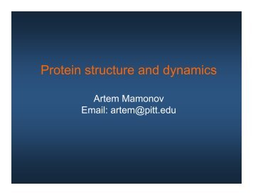 Protein structure and dynamics