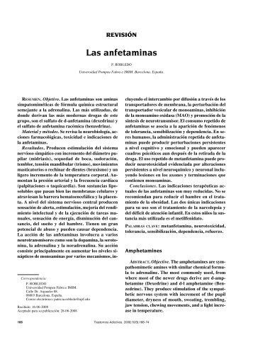 Las anfetaminas - Elsevier