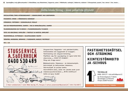 Koko palveluluettelo PDF-tiedostona - VÃ¤stÃ¥bolands FÃ¶retagare