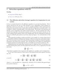 1 Advection equations with FD - USC Geodynamics