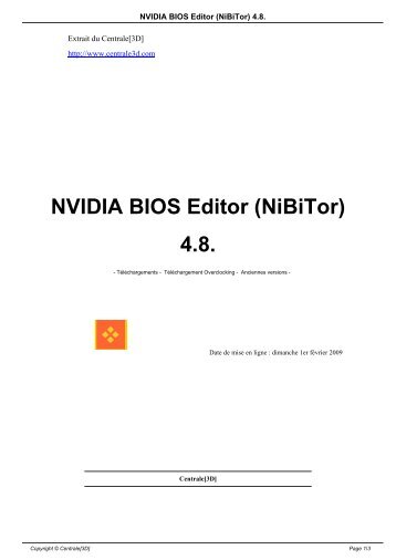 NVIDIA BIOS Editor (NiBiTor) 4.8. - Centrale[3D]