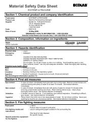 Material Safety Data Sheet - BiRite Foodservice Distributors