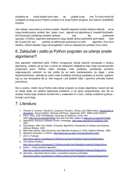 Seminarski rad: UÄenje algoritama u Pythonu - phy.hr - Prijava