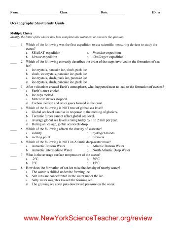 Earth Science Regents Scoring Chart