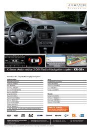 Krämer Automotive 2-DIN Radio-Navigationssystem KR-G6+