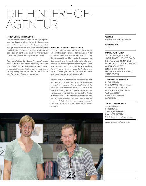 HERBST / WINTER 2012 / 2013 AUSGABE 02 - PREMIUM Exhibitions