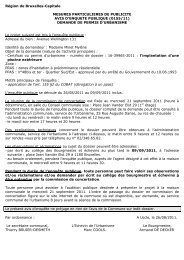 RÃ©gion de Bruxelles-Capitale MESURES PARTICULIERES ... - Uccle