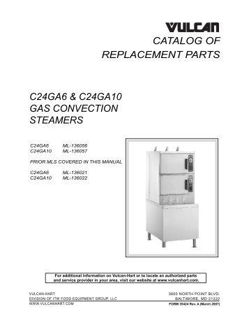 CATALOG OF REPLACEMENT PARTS C24GA6 & C24GA10 GAS ...