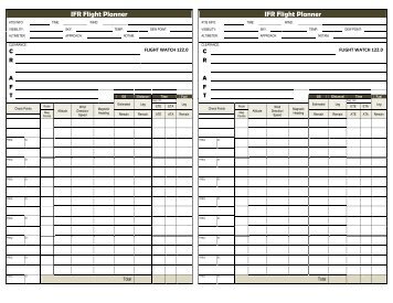 IFR Navigation Log and Flight Plan - OU Aviation