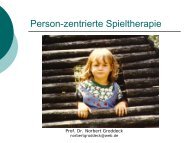 Person-zentrierte Spieltherapie - Norbert Groddeck