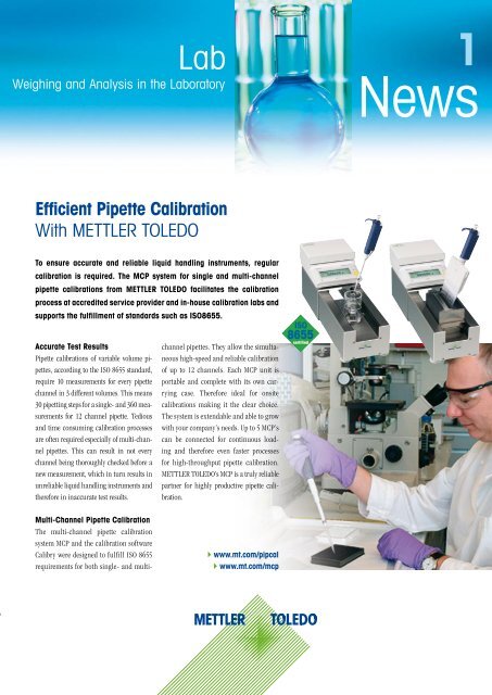 Efficient Pipette Calibration With METTLER TOLEDO