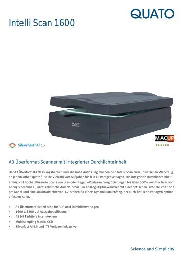 Intelli Scan 1600 - QUATOGRAPHIC Technology GmbH