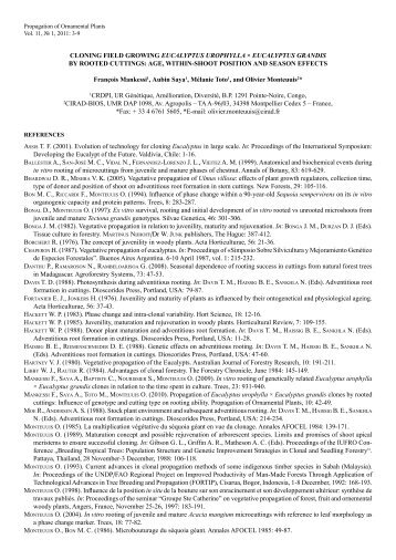 References - Propagation of ornamental plants