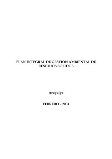 plan integral de gestion ambiental de residuos slidos - Universidad ...