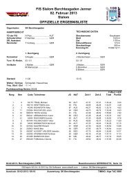 FIS Slalom Berchtesgaden Jenner 02. Februar 2013 Slalom ...