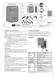 GÃ©nÃ©ralitÃ©s Consignes gÃ©nÃ©rales de sÃ©curitÃ© Conditions d'utilisation