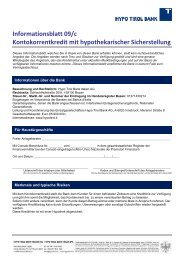 Informationsblatt 09/c Kontokorrentkredit mit hypothekarischer ...