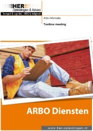 ARBO – Toolbox Meeting - HER Opleidingen