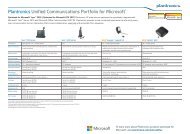Plantronics Unified Communications Portfolio for ... - Quantum-R