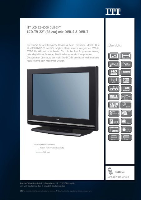 LCD-TV 22â€ (56 cm) mit DVB-S & DVB-T - Prad