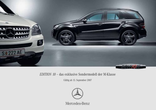 EDITION 10 â das exklusive Sondermodell der M ... - Mercedes Benz