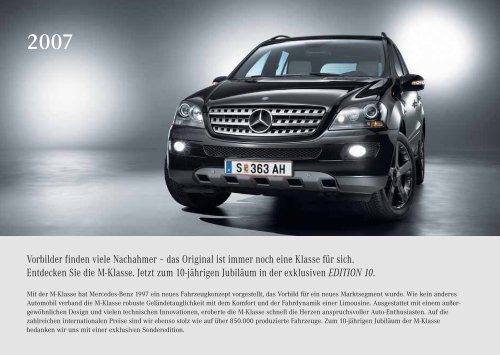 EDITION 10 â das exklusive Sondermodell der M ... - Mercedes Benz