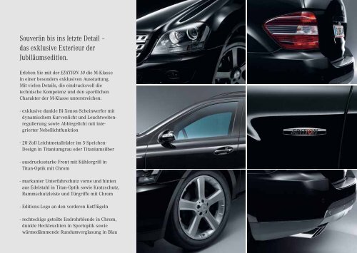 EDITION 10 â das exklusive Sondermodell der M ... - Mercedes Benz