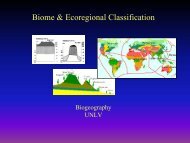 Biome & Ecoregional Classification