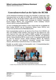 Generationswechsel an der Spitze des BLMR - Billard ...