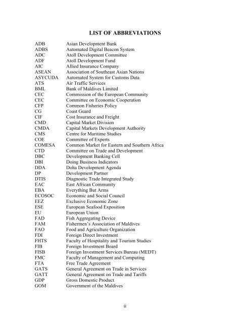 DTIS, Volume I - Enhanced Integrated Framework (EIF)