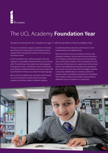 Prospectus 2011 - The UCL Academy