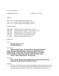 Curriculum Vitae - Louisiana State University