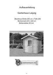 Aufbauanleitung Gartenhaus Leipzig - Gartenpirat