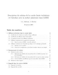 Description du schÃ©ma de la couche limite turbulente et l ... - LMDZ