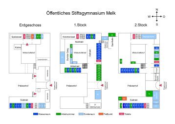 Raumplan des Stiftsgymnasiums - Stiftsgymnasium Melk