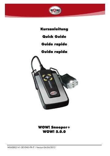 Snooper+ WOW! 5.0.0 - WOW! WÃƒÂ¼rth Online World GmbH