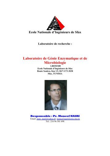 Laboratoire de GÃ©nie Enzymatique et de Microbiologie