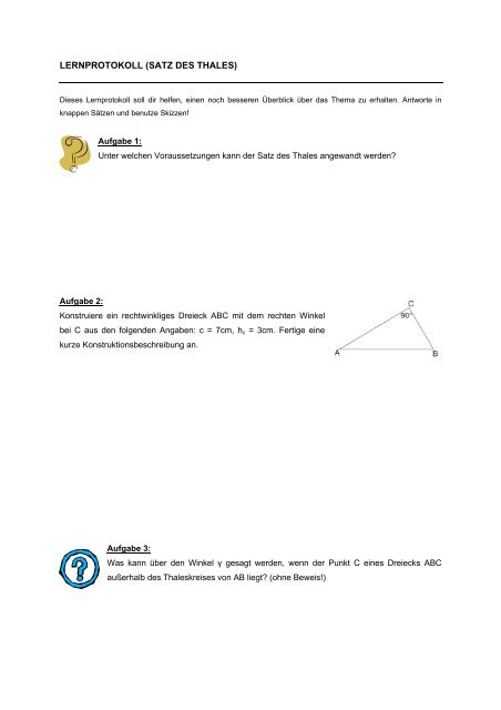LERNPROTOKOLL (SATZ DES THALES) - problemloesenlernen.de