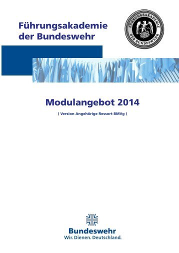 Führungsakademie der Bundeswehr Modulangebot 2014