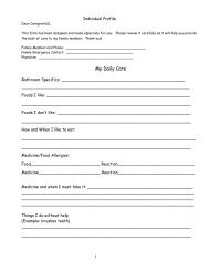 Individual Profile form