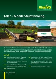 Fakir â Mobile Steintrennung - Huning Maschinenbau