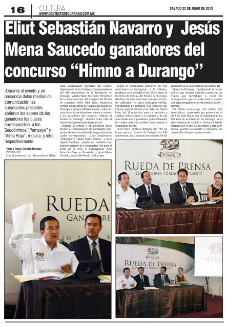 22/06/2013 - Contexto de Durango