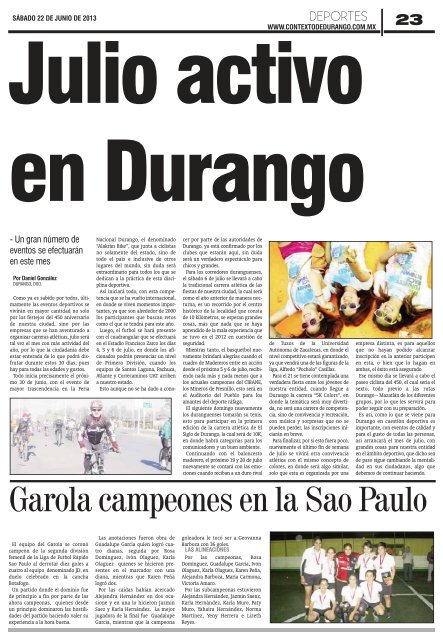 22/06/2013 - Contexto de Durango