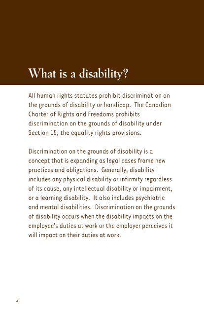 Disability rights in the workplace - Canadian Union of Public ...