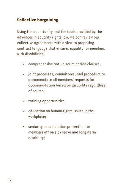 Disability rights in the workplace - Canadian Union of Public ...